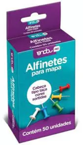 ALFINETE PARA MAPA COM 50 UNIDADES ONDA