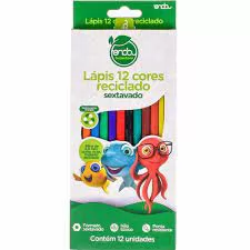 LAPIS DE COR SEXTAVADO SUSTENTAVEL 12 CORES ONDA