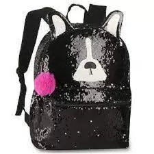 MOCHILA DE COSTAS JUVENIL LANTEJOULAS CACHORRO CLIO GIRLS