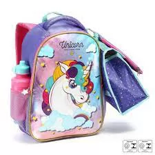KIT MOCHILA 5 PECAS INFANTIL 16 SEANITE