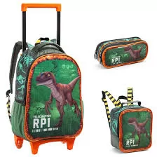 KIT MOCHILA DE RODINHAS + LANCHEIRA + ESTOJO INFANTIL 16 SEANITE