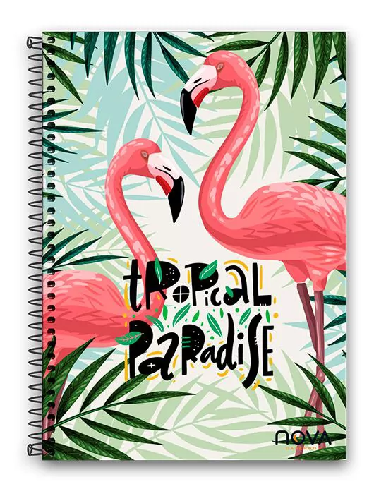 CADERNO CAPA DURA ESPIRAL UNIVERSITARIO 10M 200 FOLHAS PARADISE NOVA