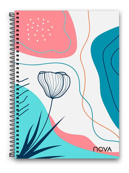 CADERNO CAPA DURA ESPIRAL UNIVERSITARIO 1M 96 FOLHAS SUBLIME NOVA