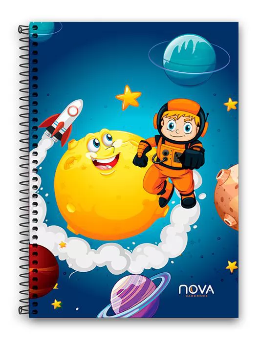 CADERNO CAPA DURA BROCHURA COSTURADO 96 FOLHAS NOVA TURMINHA NOVA