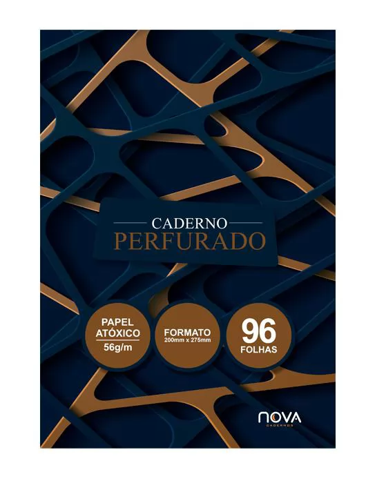FOLHA DE FICHARIO BRANCA 96 FOLHAS NOVA MIX