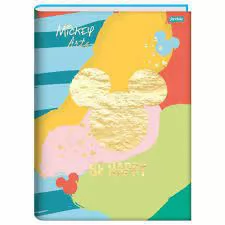 CADERNO CAPA DURA BROCHURA 1/4 80 FOLHAS MICKEY ARTS JANDAIA