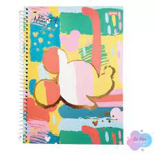 CADERNO CAPA DURA ESPIRAL UNIVERSITARIO 1X1 80 FOLHAS MICKEY ARTS OFFICE JANDAIA