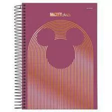 CADERNO CAPA DURA ESPIRAL UNIVERSITARIO 10X1 160 FOLHAS MICKEY ARTS OFFICE JANDAIA
