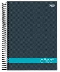 CADERNO CAPA DURA ESPIRAL UNIVERSITARIO QUADRICULADO 96 FOLHAS OFFICE COLLECTION JANDAIA