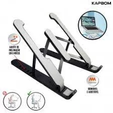 SUPORTE PARA NOTEBOOK UNIVERSAL PORTATIL E DOBRAVEL COM REGULAGEM KAP-C118 KAPBOM