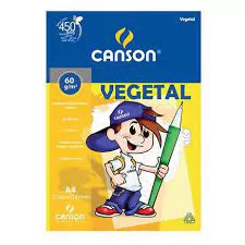 PAPEL VEGETAL A4 60G 10 FOLHAS CANSON