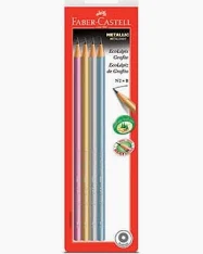 LAPIS GRAFITE METALLIC 4 UNIDADES FABER CASTELL