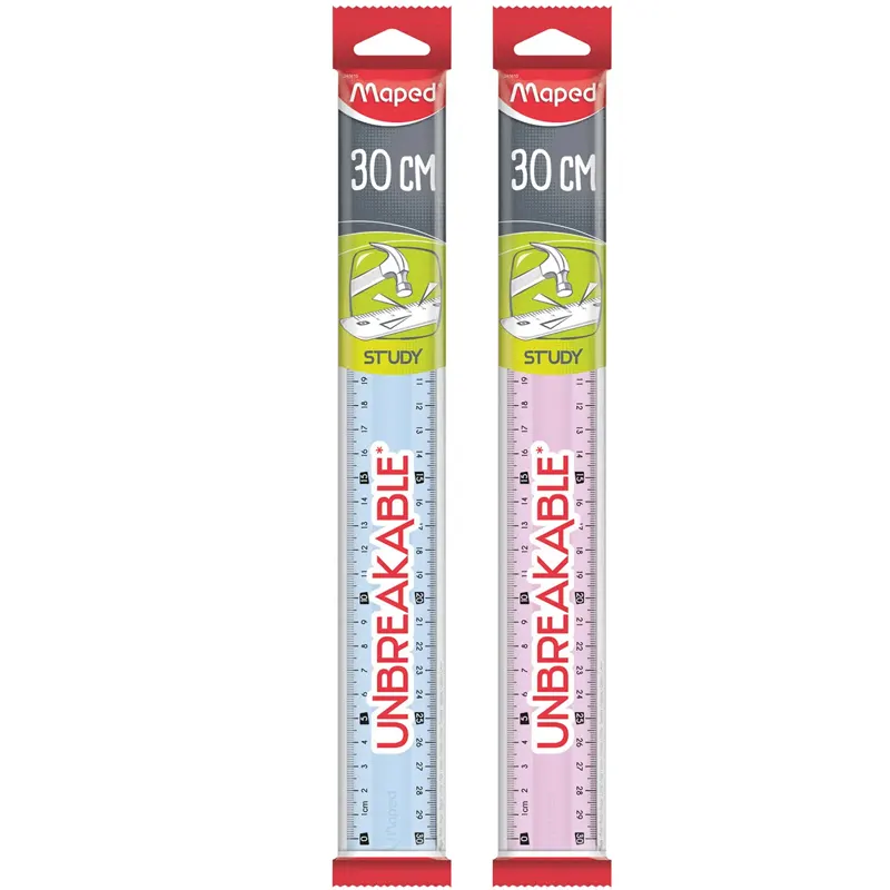 REGUA STUDY UNBREAKABLE 30CM MAPED