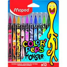 HIDROCOR COLOR PEPS 12 CORES MONSTERS MAPED