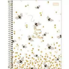 CADERNO CAPA DURA ESPIRAL UNIVERSITARIO HONEY BEE 1M 80 FOLHAS TILIBRA
