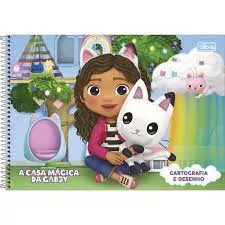 CADERNO DE DESENHO CAPA DURA ESPIRAL GABBY 80 FOLHAS TILIBRA