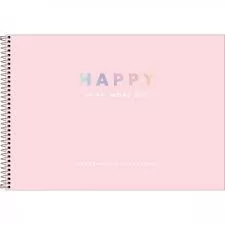 CADERNO DE DESENHO CAPA DURA ESPIRAL HAPPY 80 FOLHAS TILIBRA