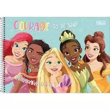 CADERNO DE DESENHO CAPA DURA ESPIRAL PRINCES 80 FOLHAS TILIBRA