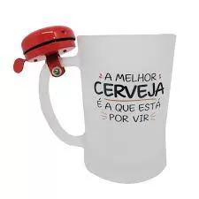 CANECA COM CAMPAINHA 650ML CERVEJA POR VIR ZONA CRIATIVA