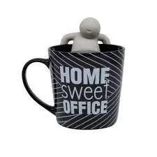 CANECA COM INFUSOR PARA CHA HOME SWEET 350ML ZONA CRIATIVA