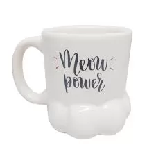 CANECA FORMATO 3D 350ML PATA MEOW POWER ZONA CRIATIVA