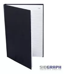 CADERNO CAPA DURA COM FOLHAS NUMERADAS E COSTURADAS 202X297 50 FOLHAS SIDGRAPH