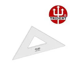 ESQUADRO ACRILICO 2M/M COM GRAV. 45 12CM TRIDENT
