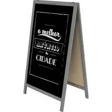 CAVALETE DE CALCADA NEO DUPLO 120X70CM PRETO STALO