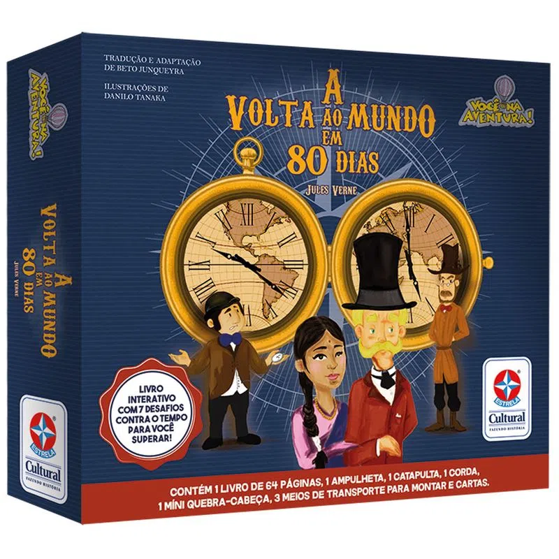 LIVRO VOLTA AO MUNDO EM 80 DIAS ESTRELA