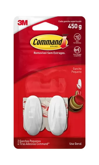 GANCHO PARA USO GERAL DESIGNER COMMAND C/ADESIVO 3M