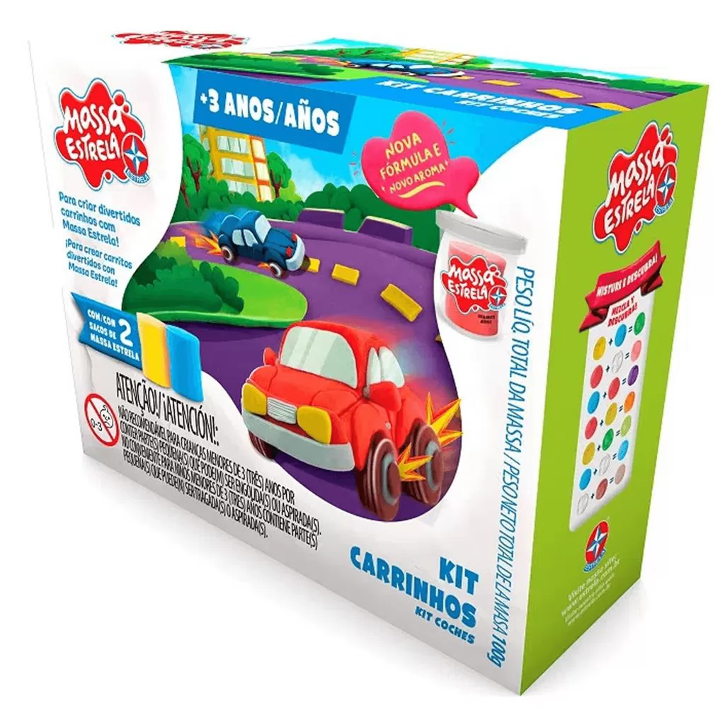 MASSA KIT CARRINHOS ESTRELA