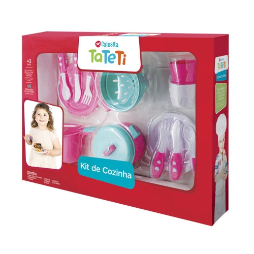 KIT DE COZINHA COMPLETO ROSA TATETI