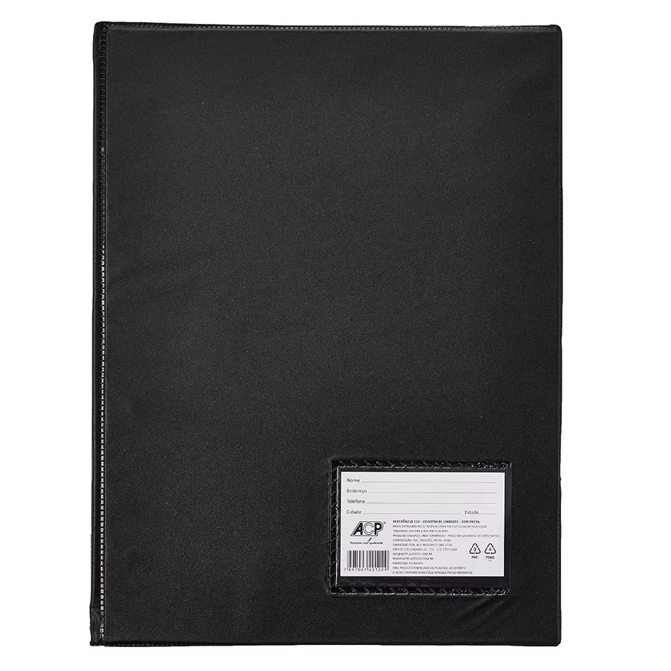 PASTA CATALOGO C/10 SACOS FINO C/VISOR  DAC