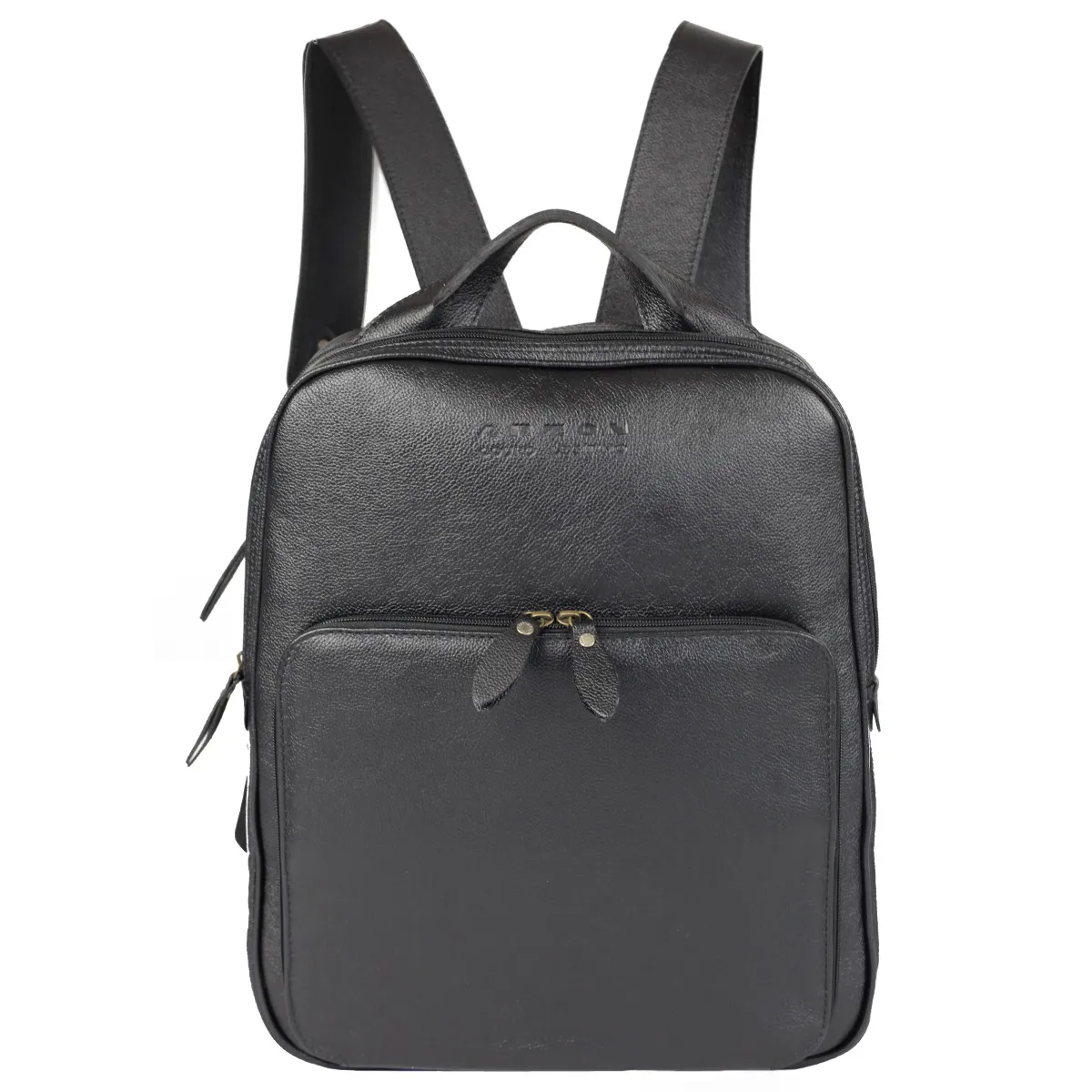 MOCHILA MASC DE COSTAS COURO PRETO