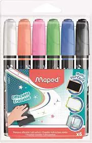 MARCADOR MULTI SUPERFICIE C/6 CORES MAPED