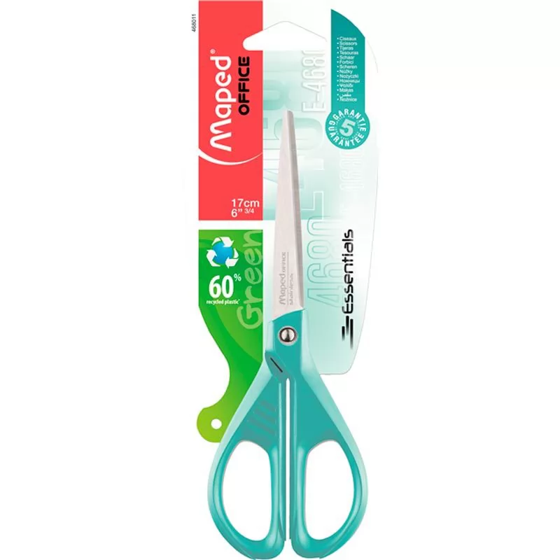 TESOURA ESSENTIALS GREEN PASTEL 17 CM MAPED