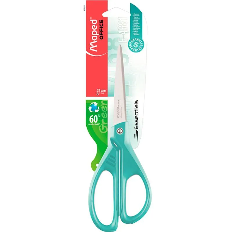 TESOURA ESSENTIALS GREEN PASTEL 21 CM MAPED