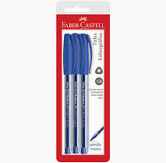 CANETA ESFEROGRAFICA TRILUX MEDIA C/3  FABER CASTELL