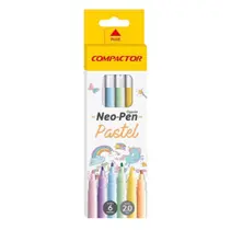 HIDROCOR NEO-PEN-GIGANTE C/6 CORES PASTEIS COMPACTOR