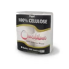 PAPEL HIGIENICO BRANCO 100% CELULOSE 8X300  9CM QUALILUX