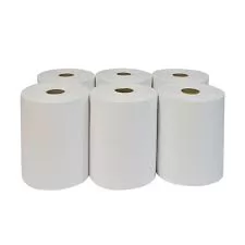 PAPEL TOALHA BRANCO 100% CELULOSE ROLO 6X20X200MT 28G QUALILUX