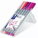 CANETA FINELINER TRIPLUS FLAMINGO 6 CORES STAEDTLER