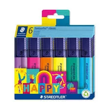 MARCA TEXTO TEXTSURFER 6 CORES HAPPY STAEDTLER