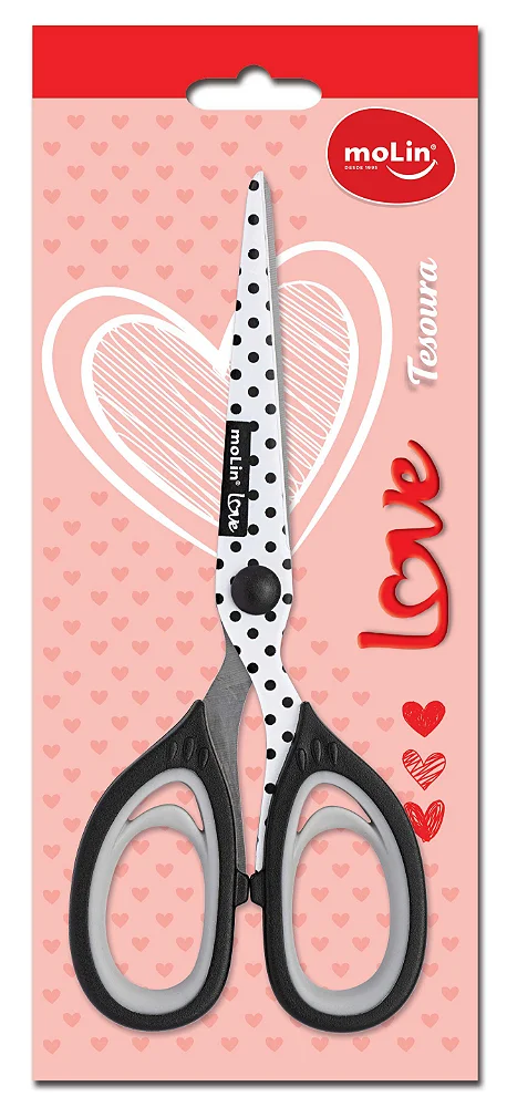 TESOURA LOVE BLACK AND WHITE OFFICE MOLIN