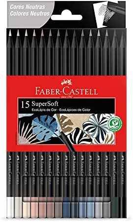 LAPIS DE COR SUPERSOFT 15 CORES NEUTRAS FABER CASTELL