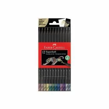 LAPIS DE COR SUPERSOFT 12 CORES METALICAS FABER CASTELL