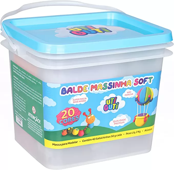 MASSINHA SOFT UTIGUTI BALDE 40X50G CORES SORTIDAS