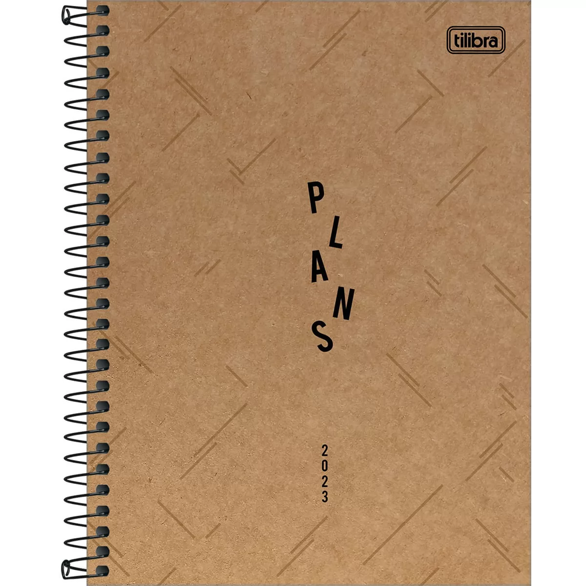 AGENDA ESPIRAL ANUAL KRAFT 168 FOLHAS KIT