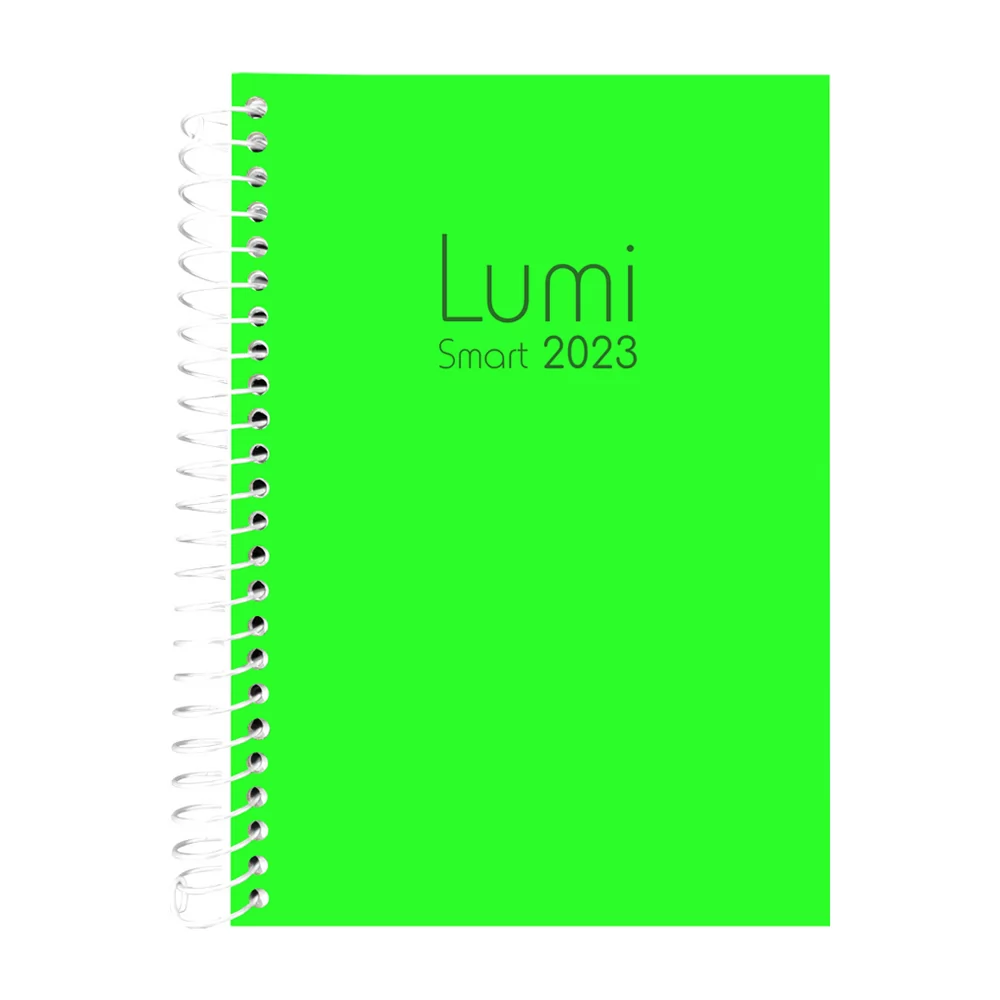 AGENDA ESPIRAL ANUAL 168 FOLHAS LUMI SMART NEON KIT