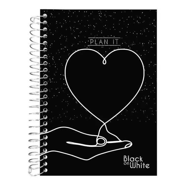 AGENDA KIT ESPIRAL IT BLACK ON WHITE KIT